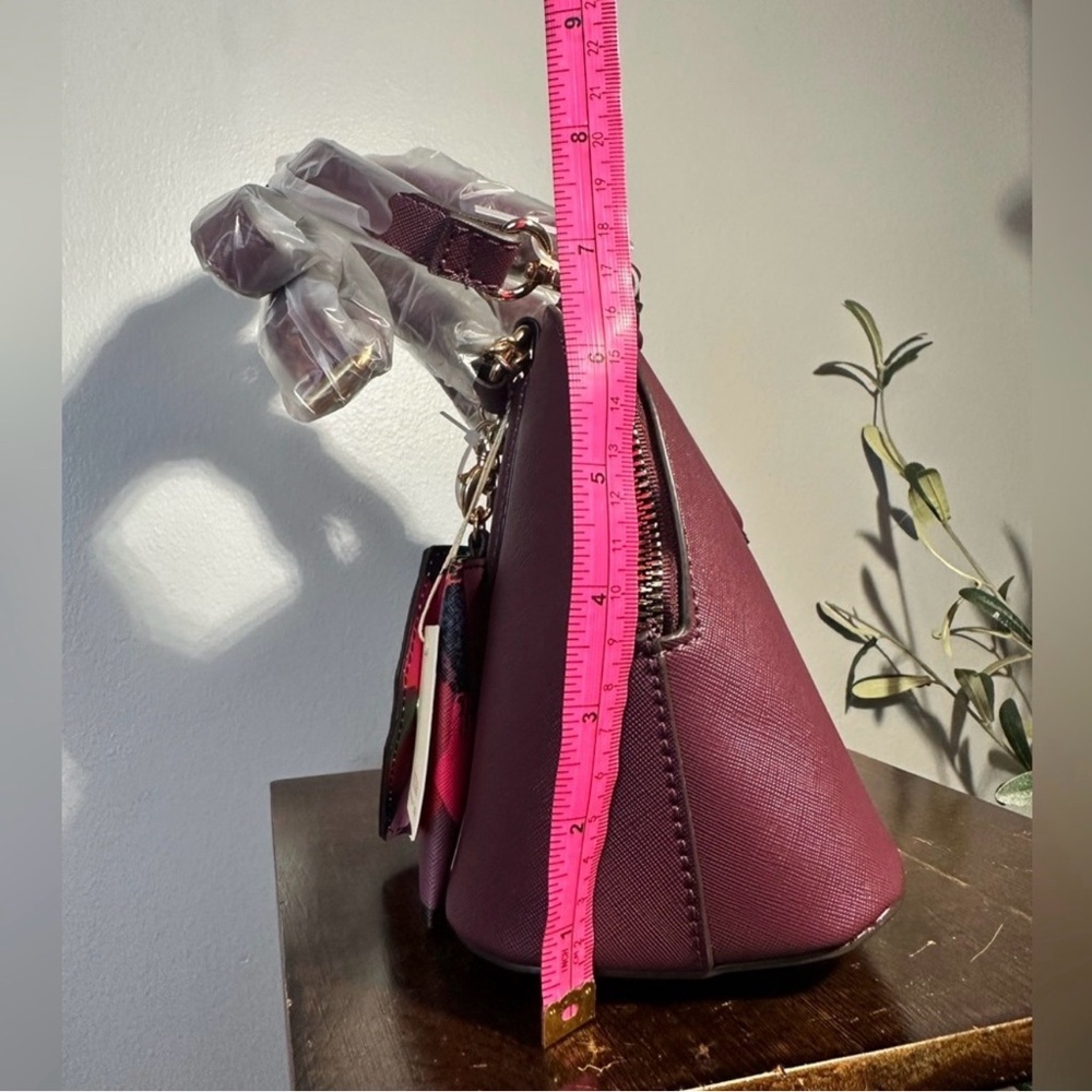 Trina Turk Plum Satchel with Colorful Wallet - Picture 2 of 6